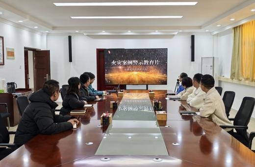 党政办公室集中观看2025年消防宣传月警示教育片